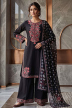 Rayon Heavy Embroidered Sharara Set with Chiffon Dupatta for Festive