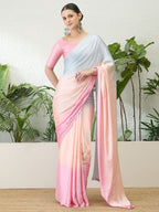 Kiva Semi Modal Plain Saree with Tassel Border & Blouse Piece