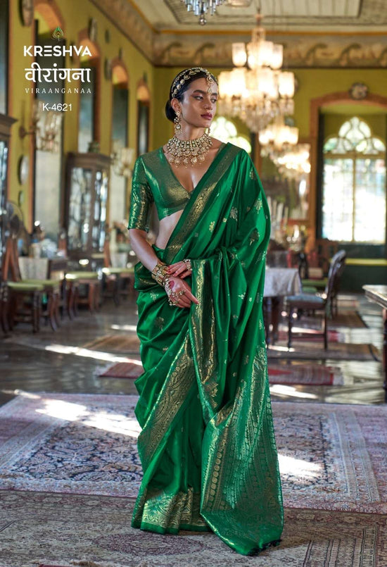Silk Woven Decorative Saree with Embroidered Unstitched Blouse
