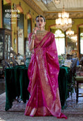 Silk Woven Decorative Saree with Embroidered Unstitched Blouse