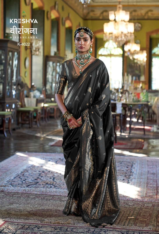 Silk Woven Decorative Saree with Embroidered Unstitched Blouse