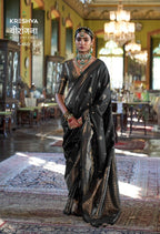 Silk Woven Decorative Saree with Embroidered Unstitched Blouse