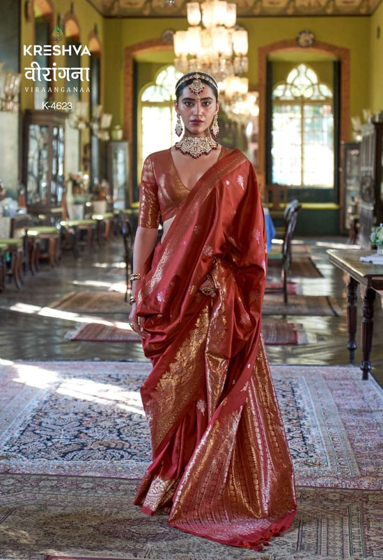 Silk Woven Decorative Saree with Embroidered Unstitched Blouse
