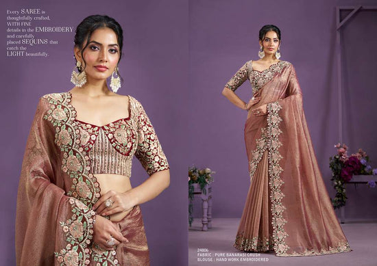 Silk Woven Design Saree with Embroidered Unstitched Blouse