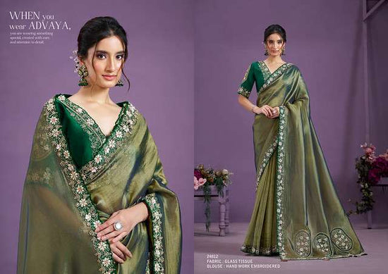 Silk Woven Design Saree with Embroidered Unstitched Blouse