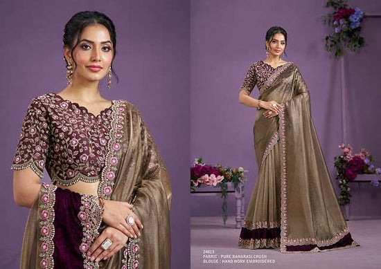 Silk Woven Design Saree with Embroidered Unstitched Blouse