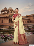 Georgette Embroidered Saree with Silk Unstitched Blouse