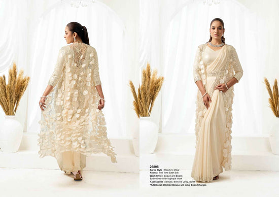 Satin Silk Designer Woven Saree with Unstitched Blouse