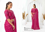 Satin Silk Designer Woven Saree with Unstitched Blouse