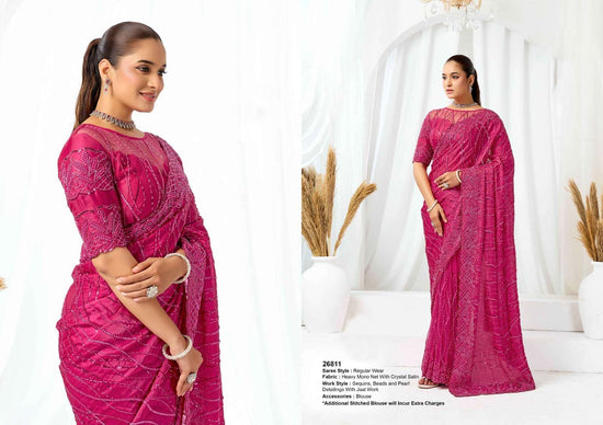 Satin Silk Designer Woven Saree with Unstitched Blouse