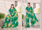 Pure Satin Silk Festive Saree with Unstitched Blouse