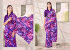 Pure Satin Silk Festive Saree with Unstitched Blouse