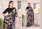 Pure Satin Silk Festive Saree with Unstitched Blouse