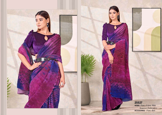 Pure Satin Silk Festive Saree with Unstitched Blouse