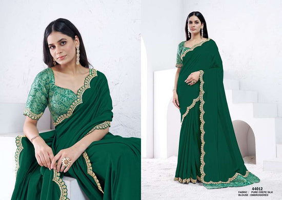 Silk Woven Design Festive Saree with Embroidered Unstitched Blouse