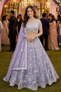 Premium Net Heavy Thread Embroidered Bridal Lehenga Choli with Dupatta