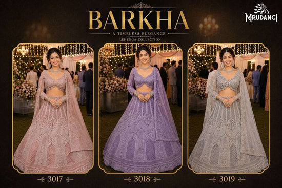 Real Premium Net Heavy Thread Embroidered Bridal Lehenga Set