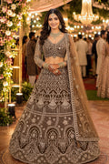 Dahleez Premium Net Heavy Beads Work Bridal Lehenga with Cancan