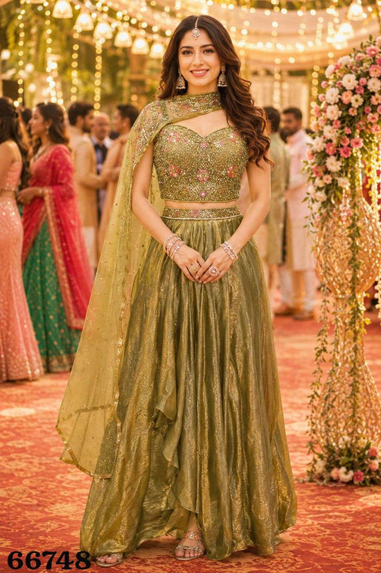 Fendy Satin Designer Festive Lehenga Set