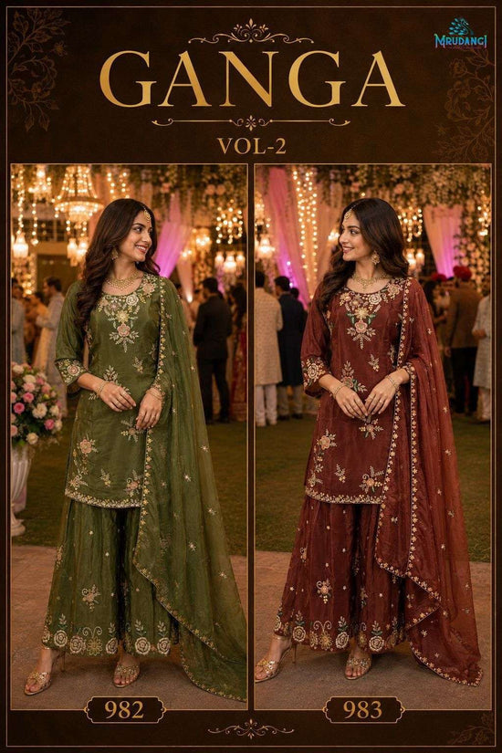 Viscose Crepe Heavy Embroidered Sharara Suit Set with Dupatta