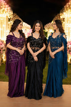 Fendy Satin Silk Heavy Work Ready-to-Wear Saree
