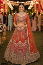 Mrudangi Khyati Premium Net Bridal Lehenga