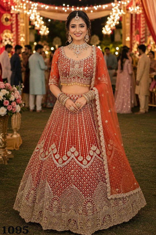 Mrudangi Khyati Premium Net Bridal Lehenga