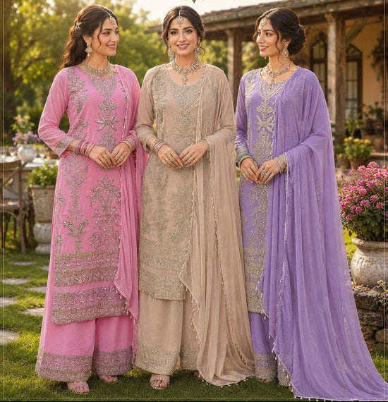 Maitri Georgette Embroidered Salwar Suit Set with Dupatta