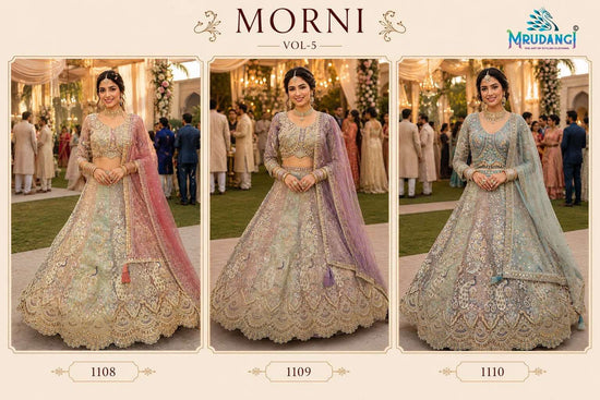 Premium Net Heavy Resham Embroidered Bridal Lehenga Set