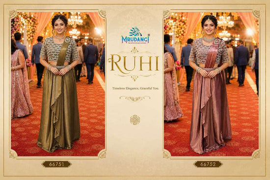 Real Premium Satin Crush Heavy Work Ready-to-Wear Saree