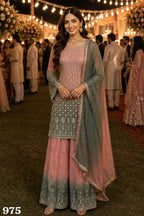 Georgette Heavy Sequins Embroidered Mirror Work Salwar Suit Set