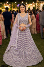 Heavy Net Embroidered Bridal Lehenga Choli with Dupatta