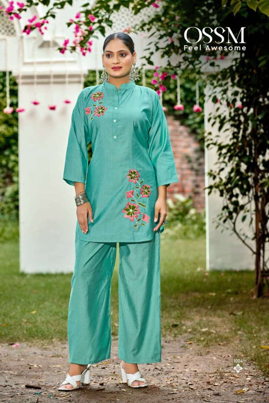 Printed Silk Co-Ord Set for Women