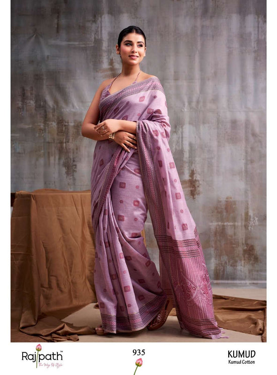 Modal Cotton Printed Saree with Unstitched Blouse