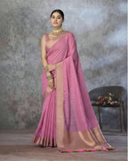 Ronak Pure Tissue Silk Zari Woven Saree with Work Blouse Piece