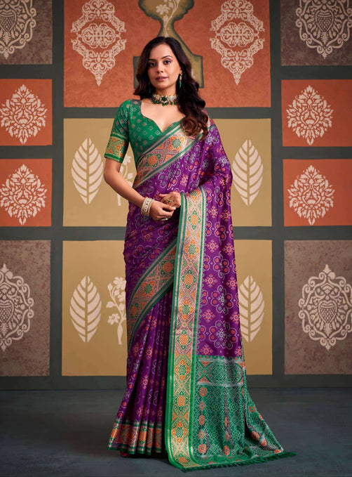 Rajpath Sangam Patola Silk Printed Saree
