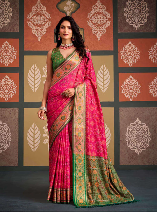Rajpath Sangam Patola Silk Printed Saree