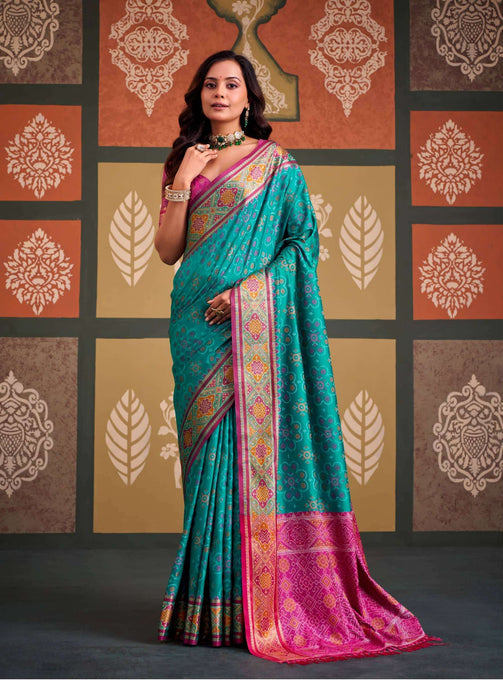 Rajpath Sangam Patola Silk Printed Saree
