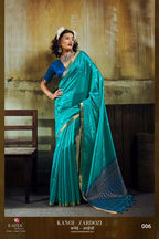 Tussar Silk Zardosi Handloom Work Saree with Unstitched Blouse