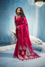 Seerat Munga Silk Printed Saree with Blouse Piece for Festive & Wedding