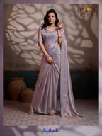 Satin Designer Festive Saree with Embroidered Unstitched Blouse