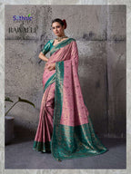 Pure Silk Woven Traditional Saree with Embroidered Unstitched Blouse