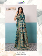 Banarasi Style Silk Saree with Running Blouse