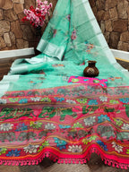 Organza Premium Printed Saree with Unstitched Blouse