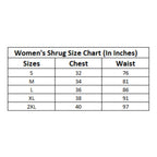 Women's Chiffon Printed Short Sleeves Shrug (White - Purple)