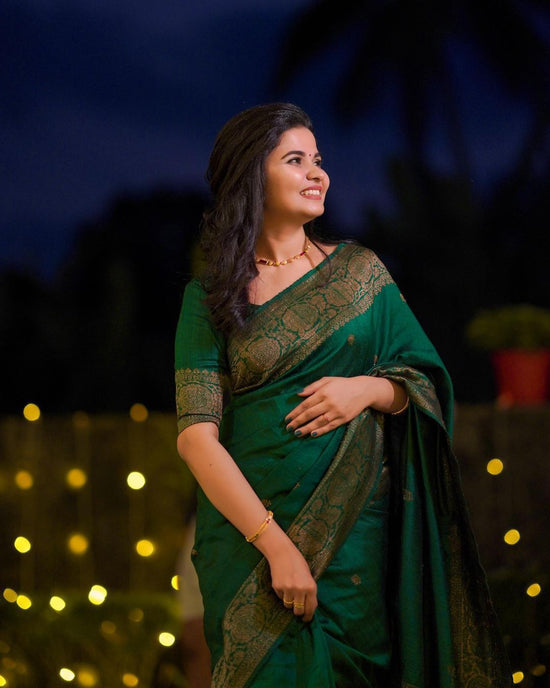 Soft Silk Lichi Silk Jacquard Work Saree