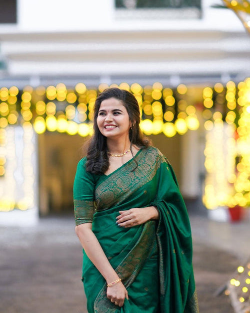 Soft Silk Lichi Silk Jacquard Work Saree