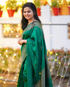 Soft Silk Lichi Silk Jacquard Work Saree