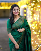 Soft Silk Lichi Silk Jacquard Work Saree