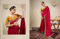 Pure Vichitra Silk Embroidered Saree with Unstitched Blouse